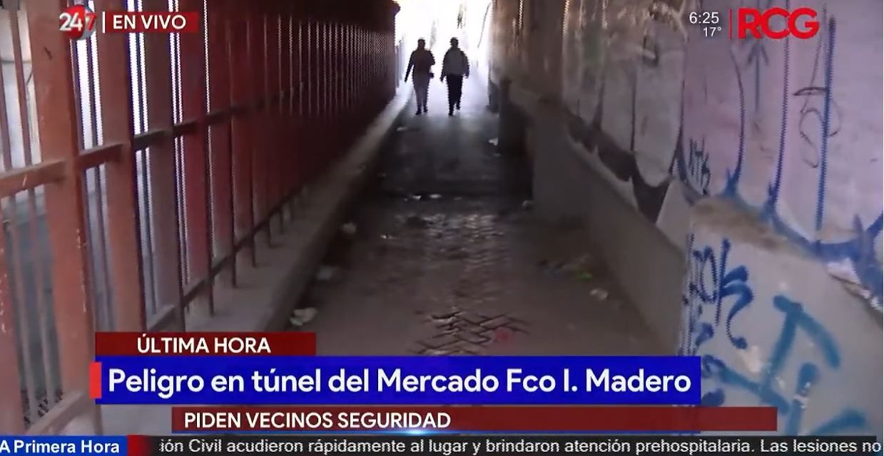 Saltillo: Vecinos piden seguridad en túnel del Mercado Fco. I Madero