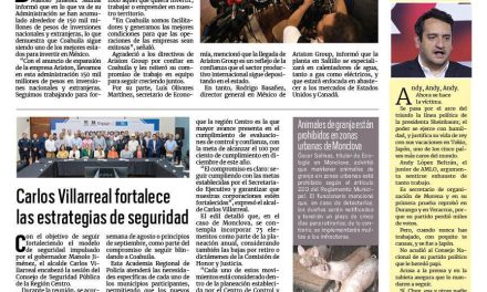 Portada RCG Centro [8 de agosto de 2025] Manolo Jiménez anuncia la expansión de Ariston Group; Carlos Villarreal fortalece las estrategias de seguridad y más…
