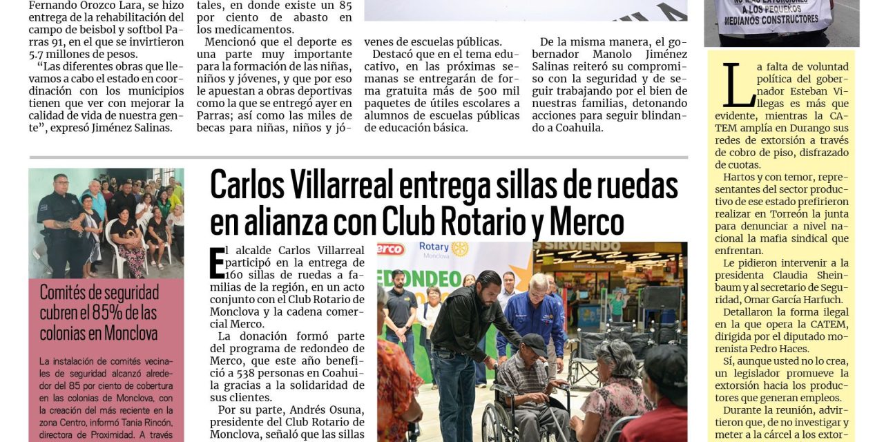 Portada RCG Centro [24 de agosto de 2025] Llevamos más infraestructura social a los municipios: Manolo; Pronnif atenderá casos de menores con motos y más…