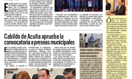 Portada RCG Fronteriza [9 de agosto de 2025] Da inicio la carrera Coahuila 1000; Cabildo de Acuña aprueba la convocatoria a preseas municipales y más…