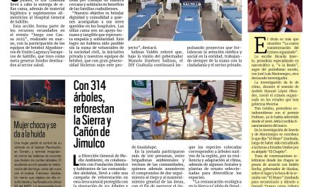 Portada RCG Lagunera [25 de agosto de 2025] DIF Coahuila entrega aparatos a hospitales generales; Con 314 árboles, reforestan la Sierra y Cañón de Jimulco y más…