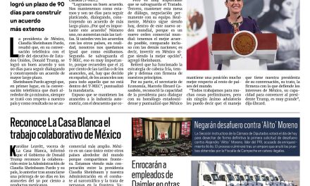 Portada RCG Nacional e Internacional [01 de agosto de 2025] Evitamos el aumento de aranceles: Sheinbaum; reconoce La Casa Blanca el trabajo colaborativo de México y más…