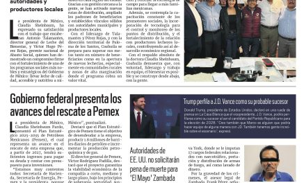 Portada RCG Nacional e Internacional [6 de agosto de 2025] Destaca presidenta Sheinbaum avance del programa Leche del Bienestar; Gobierno federal presenta los avances del rescate a Pemex y más…