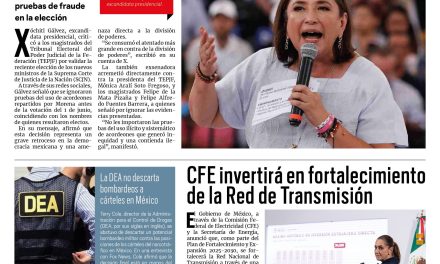 Portada RCG Nacional e Internacional [22 de agosto de 2025] Xóchitl Gálvez señala a Morena por apoderarse del Poder Judicial; CFE invertirá en fortalecimiento de Red de Transmisión y más…