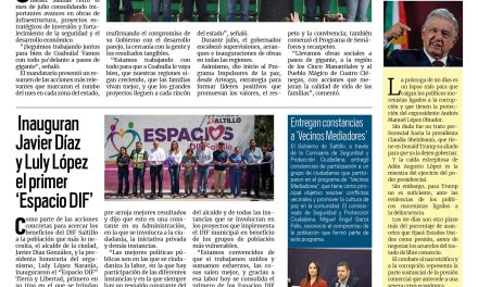 Portada RCG Media [01 de agosto de 2025] Manolo Jiménez mantiene grandes obras para todo el estado; inauguran Javier Díaz y Luly López el primer ‘Espacio DIF’ y más…