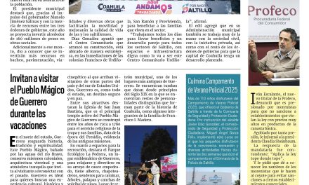 Portada RCG Media [02 de agosto de 2025] Javier Díaz inicia la construcción de un nuevo Centro Comunitario; invitan a visitar el Pueblo Mágico de Guerrero durante las vacaciones y más…