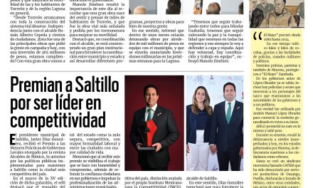 Portada RCG Media [27 de agosto de 2025] Seguimos construyendo grandes obras en Coahuila: Manolo Jiménez; premian a Saltillo por ser líder en competitividad y más…