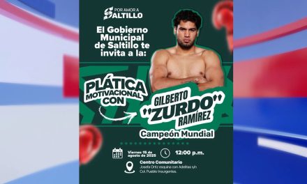 Dará Gilberto ‘Zurdo’ Ramírez plática motivacional en la Pueblo Insurgente
