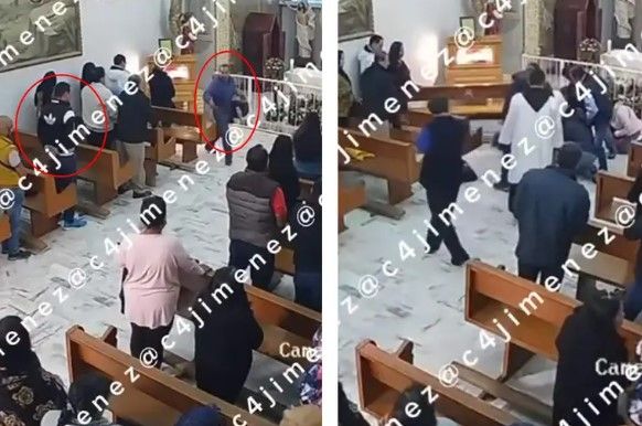 ¡Santo Dios! Hombre apuñala a feligrés con machete en plena misa