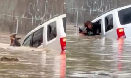 Héroe rescata a mujer atrapada en camioneta durante inundaciones en Tennessee (Video)