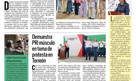 Portada RCG Carbonífera [21 de septiembre de 2025] Impulsa DIF estatal la inclusión en Coahuila; Entregarán mil toros a ganaderos locales y más…