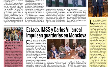 Portada RCG Centro [5 de septiembre de 2025] Seguiremos trabajando con el Ejército Mexicano: Manolo Jiménez; estado, IMSS y Carlos Villarreal impulsan guarderías en Monclova y más..
