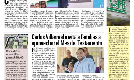 Portada RCG Centro [23 de septiembre de 2025] Arranca construcción de planta tratadora de aguas residuales; Carlos Villarreal invita a familias a aprovechar el Mes del Testamento y más…