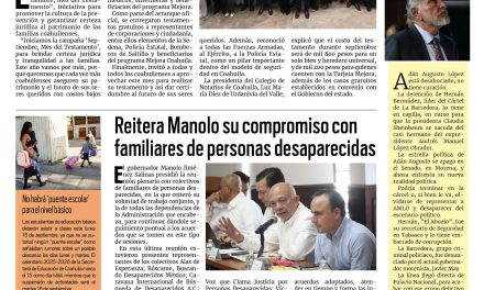 Portada RCG Fronteriza [14 de septiembre de 2025] Invitan a aprovechar descuentos en el Mes del Testamento; Lanzan convocatoria para el Cabildo Juvenil de Acuña 2025 y más…