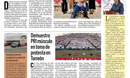 Portada RCG Fronteriza [21 de septiembre de 2025] Impulsa DIF estatal la inclusión en Coahuila; Organiza DIF Acuña el ‘Bazar Sin Límites’ para emprendedores con discapacidad y más…