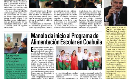 Portada RCG Fronteriza [24 de septiembre de 2025] Llega el programa alimentario ‘Despensón’ al municipio de Acuña; dan inicio al Programa de Alimentación Escolar en Coahuila y más…