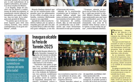 Portada RCG Lagunera [7 de septiembre de 2025] Cabalgata de Sabinas, la más grande de México: Manolo; Atienden a paciente que presentó brote psicótico en el IMSS y más…