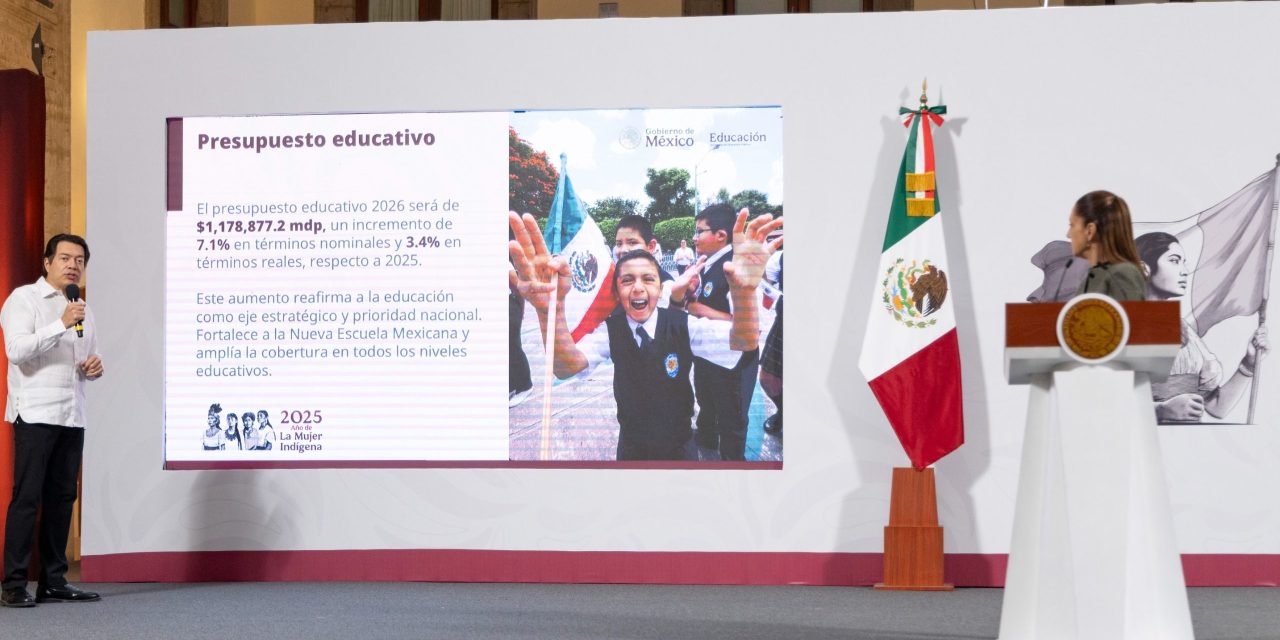 Sheinbaum anuncia 1.1 billones de pesos de inversión para la educación