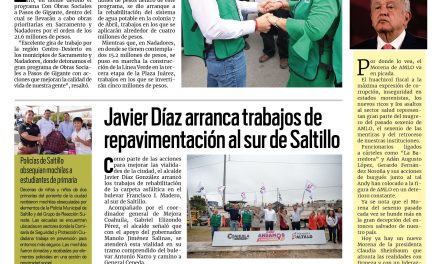 Portada RCG Media [9 de septiembre de 2025] Manolo Jiménez detona obras en todo Coahuila; Javier Díaz arranca repavimentación al sur de Saltillo y más…