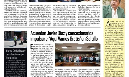 Portada RCG Media [13 de septiembre de 2025] Gobierno de Coahuila instala Comité Promotor de Inversiones; acuerdan Javier Díaz y concesionarios impulsar el ‘Aquí Vamos Gratis’ en Saltillo y más…