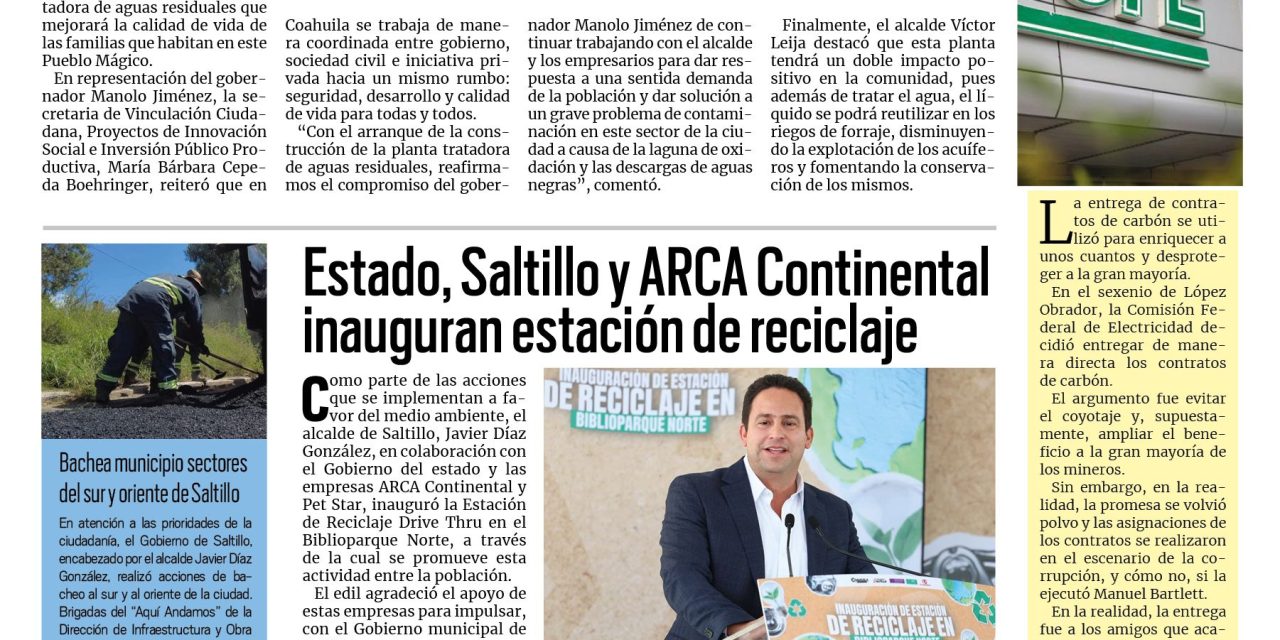 Portada RCG Media [23 de septiembre de 2025] Arranca construcción de planta tratadora de aguas residuales; Gobierno federal enviará en enero de 2026 una propuesta de reforma electoral y más…
