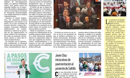 Portada RCG Sureste [25 de septiembre de 2025] Bancada del PRI denuncia a Adán Augusto ante el FBI y la DEA; Manolo Jiménez implementa más obras sociales en todo Coahuila y más…