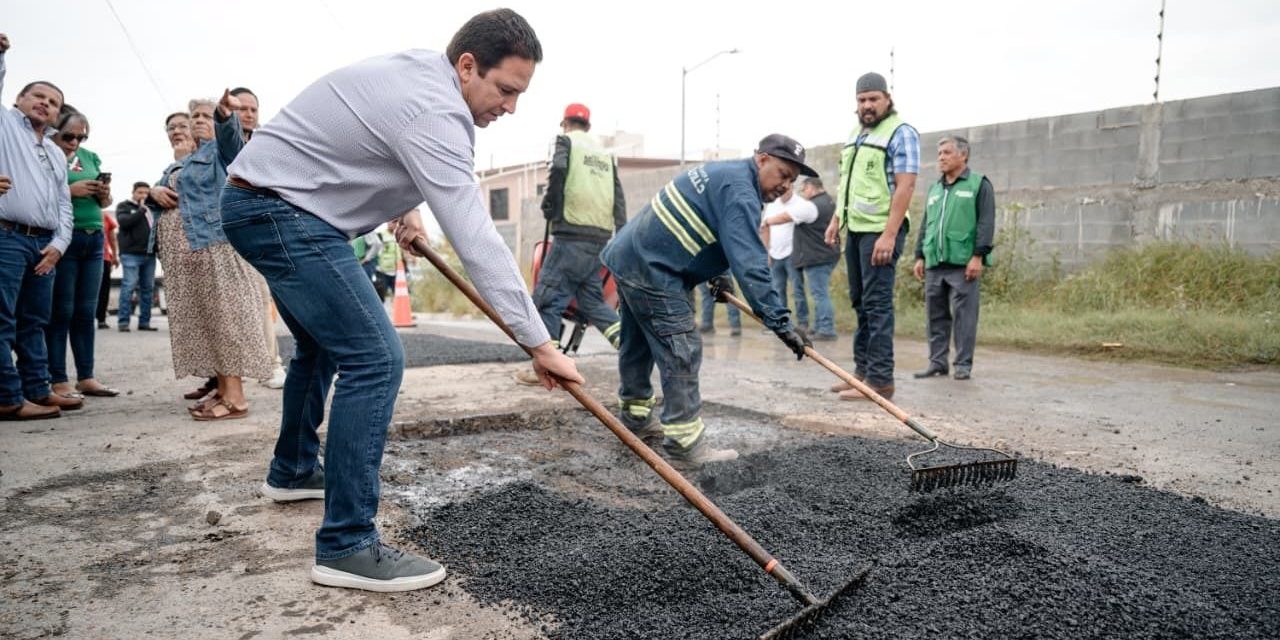 Se mantiene activo el programa de bacheo en todos los sectores de Saltillo