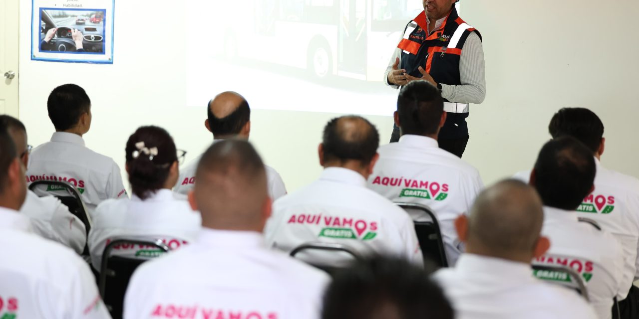 Capacitan a operadores de las rutas troncales ‘Aquí Vamos Gratis’