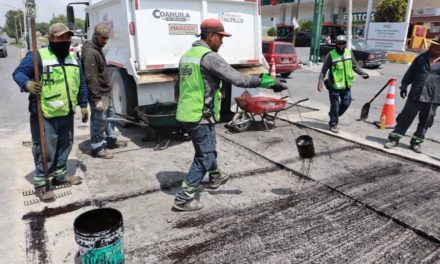 El ayuntamiento repara el pavimento en el boulevard Enrique Martínez