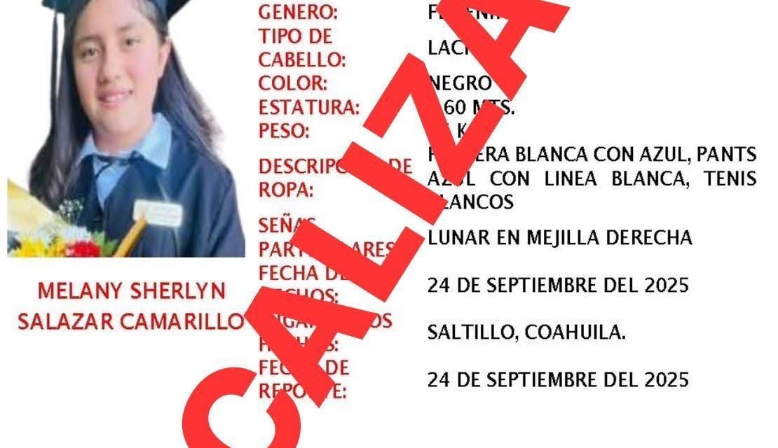 Localizan a menor que tenía reporte de desaparecida