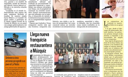 Portada RCG Carbonífera [7 de octubre de 2025] Coahuila se consolida como el estado industrializado más seguro; llega nueva franquicia restaurantera a Múzquiz y más…
