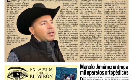 Portada RCG Carbonífera [15 de octubre de 2025] Oportunismo e incongruencia del diputado Antonio Flores ; Manolo Jiménez entrega mil aparatos ortopédicos y más…