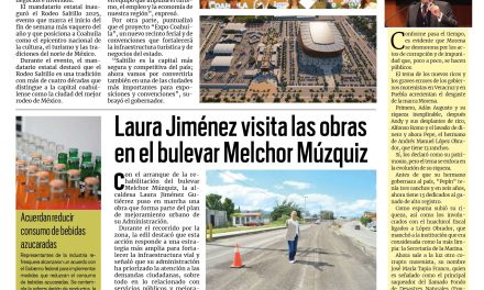 Portada RCG Carbonífera [17 de octubre de 2025] Manolo Jiménez presenta el proyecto ‘Expo Coahuila’; Laura Jiménez visita las obras en el bulevar Melchor Múzquiz y más…