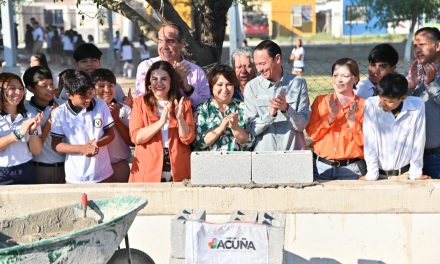 Inicia construcción de barda perimetral en secundaria de Acuña