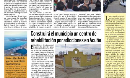 Portada RCG Fronteriza [31 de octubre de 2025] Manolo Jiménez entrega 160 patrullas, armas y equipo táctico en Torreón; gobernador y alcalde de Monclova fortalecen la seguridad y más…