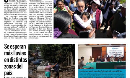 Portada RCG Nacional e Internacional [14 de octubre de 2025] Claudia Sheinbaum recorre más zonas afectadas por las lluvias; se esperan más lluvias en distintas zonas del país y más…