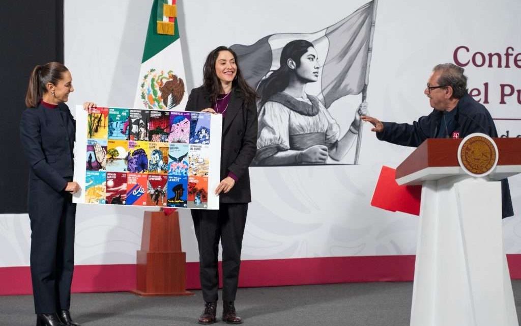 Presentan obras literarias de la colección ’25 para el 25′