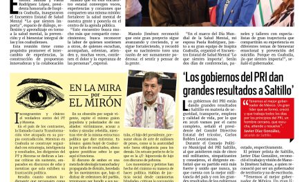 Portada RCG Media [10 de octubre de 2025] Fortalecen el Gran Programa de Salud Mental en Coahuila; ‘Los gobiernos del PRI dan grandes resultados a Saltillo’ y más…