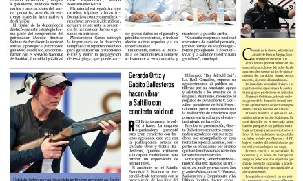 Portada RCG Media [13 de octubre de 2025] Gobierno de Coahuila refuerza campaña contra el gusano barrenador; Gerardo Ortiz y Gabito Ballesteros hacen vibrar a Saltillo con concierto sold out y más…