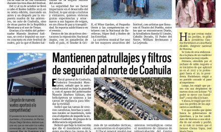 Portada RCG Media [20 de octubre de 2025] Rodeo Saltillo rompe récord con 80 mil asistentes; mantienen patrullajes y filtros de seguridad al norte de Coahuila y más…