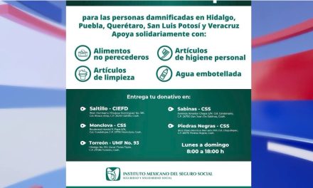 Abre IMSS Coahuila centros de acopio