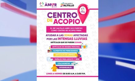 Abre DIF Saltillo centro de acopio