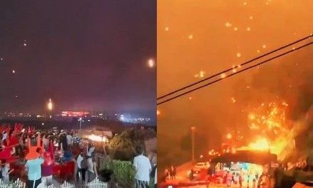 Espectáculo en China ocasiona una ‘lluvia de fuego’ (video)