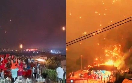 Espectáculo en China ocasiona una ‘lluvia de fuego’ (video)