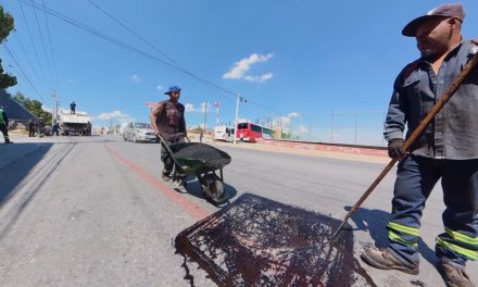 Continúa Javier Díaz acciones de bacheo por todo Saltillo