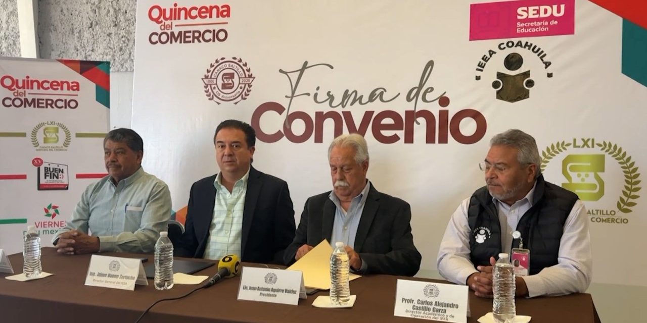 Firman convenio el IEEA y la Canaco
