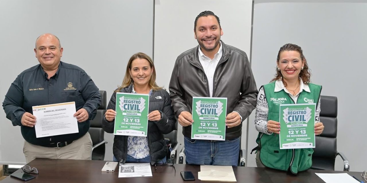 Carlos Villarreal acerca trámites con Brigada Especial del Registro Civil