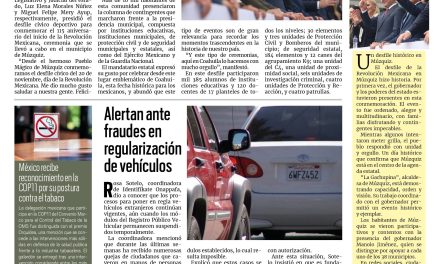 Portada RCG Carbonífera [21 de noviembre de 2025] Coahuila conmemora el aniversario de la Revolución; alertan ante fraudes en regularización de vehículos y más noticias…