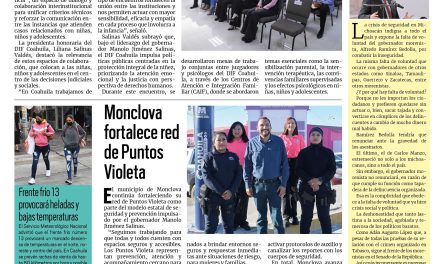 Portada RCG Centro [9 de noviembre de 2025] DIF Coahuila y PJ fortalecen la protección de las infancias; Suman 155 casos de dengue en la región y más…