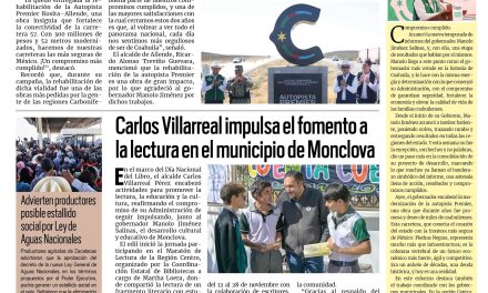 Portada RCG Centro [13 de noviembre de 2025] Manolo Jiménez entrega la rehabilitación de la autopista Premier; Carlos Villarreal impulsa el fomento a la lectura y más noticias…